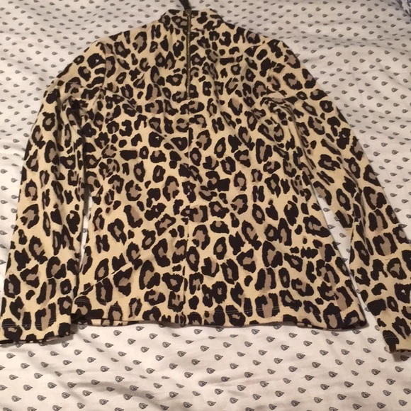 Kate Spade Cheetah Print Turtleneck Size 0 - Picture 3 of 4